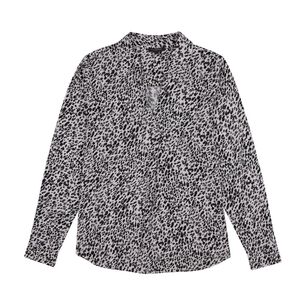 Blusa B&aacute;sica Media Tapeta Manga Larga Cuello V Mujer Kimera