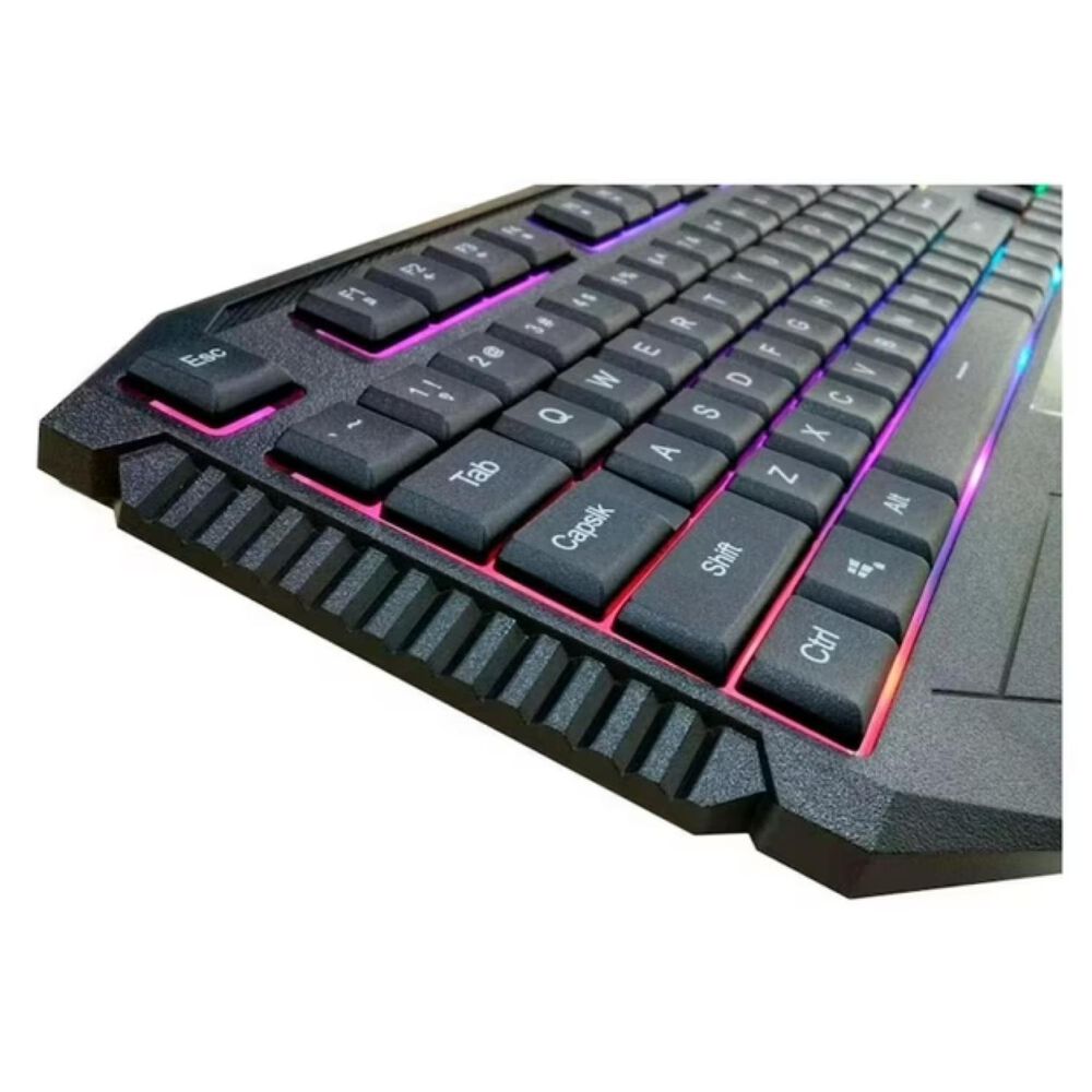Teclado Gamer Usb Retroiluminado Rgb Negro K110 image number 2.0
