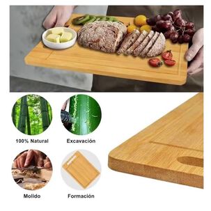 Tabla Para Picar Cocina Rectangular Bamb&uacute; 40x30 Cm