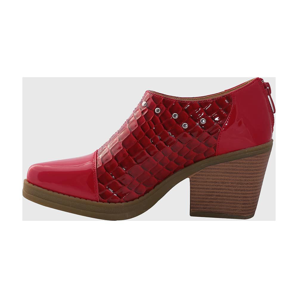 Botin Puntiagudo Tachas Rojo image number 4.0
