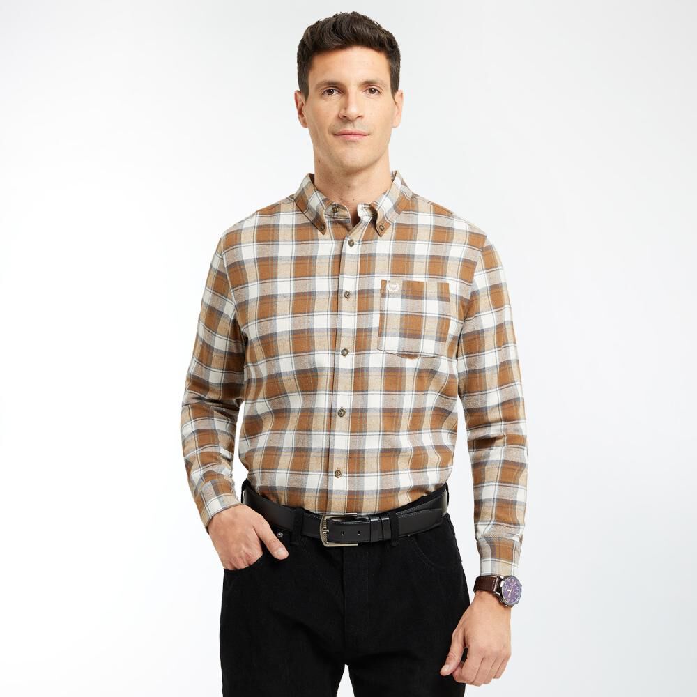 Camisa Franela Regular Manga Larga Hombre Peroe image number 0.0