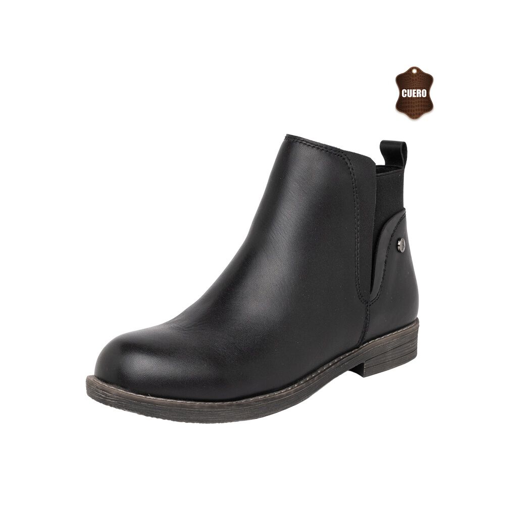 Botin De Cuero Doret Negro Alquimia image number 0.0