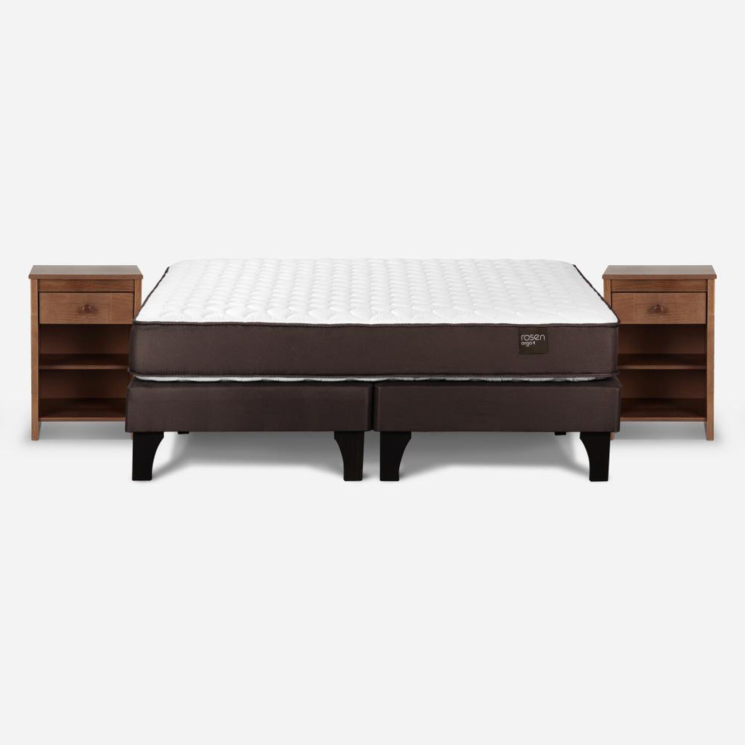 Cama Europea Rosen Ergo T / 2 Plazas / Base Dividida + Velador Ferraras image number 0.0