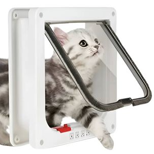 Puerta Para Gato Perro Mascotas 4 Modos Bloqueo Xl