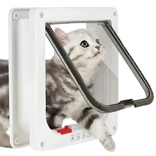 Puerta Para Gato Perro Mascotas 4 Modos Bloqueo Xl