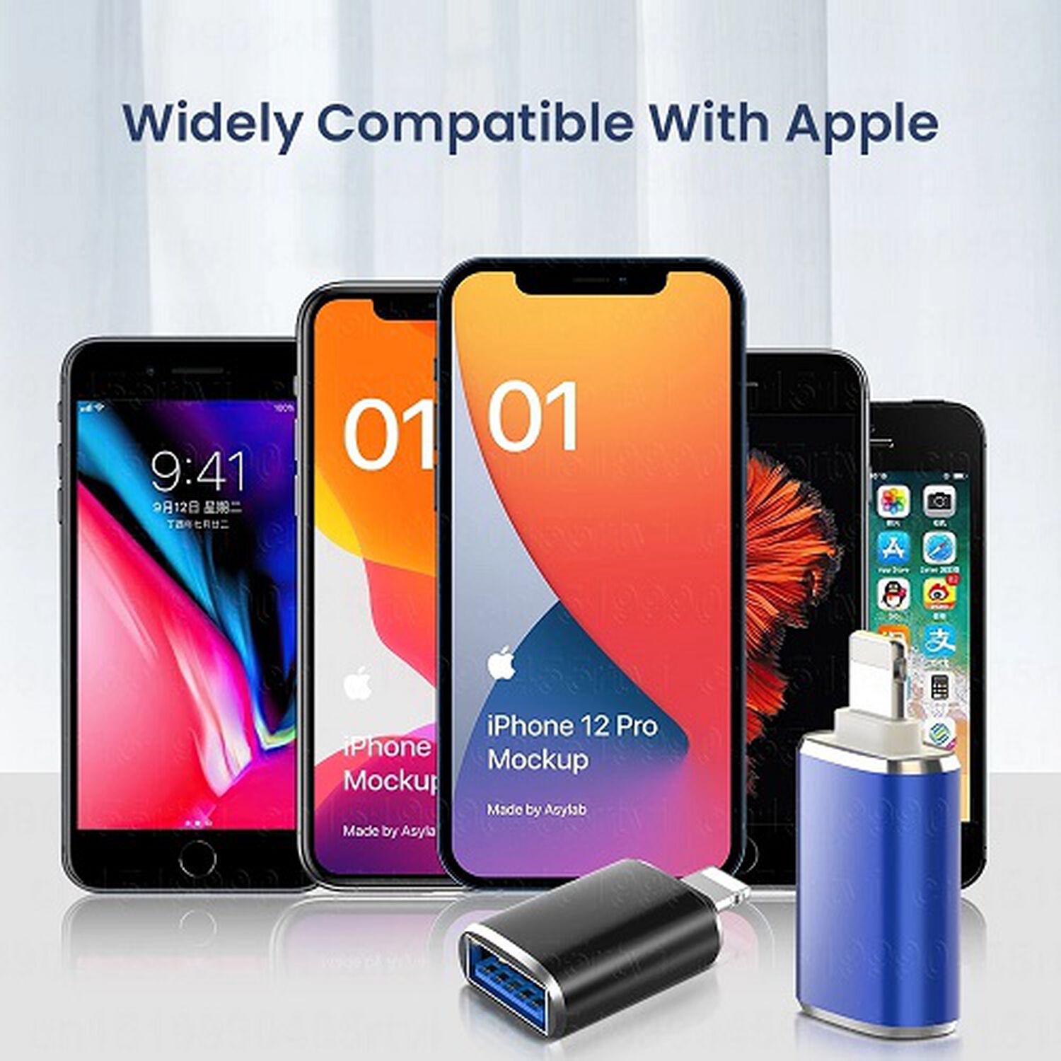 Adaptador Para Iphone Lightning A Usb 3.0 Otg De 8 Pines Macho A Usb Normal Conector Hembra image number 4.0