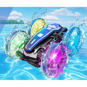 Auto Coche A Control Remoto Anfibio Y Tierra Todoterreno Led