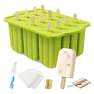 Molde Silicona De Helados Paleta + Accesorios Preparación
