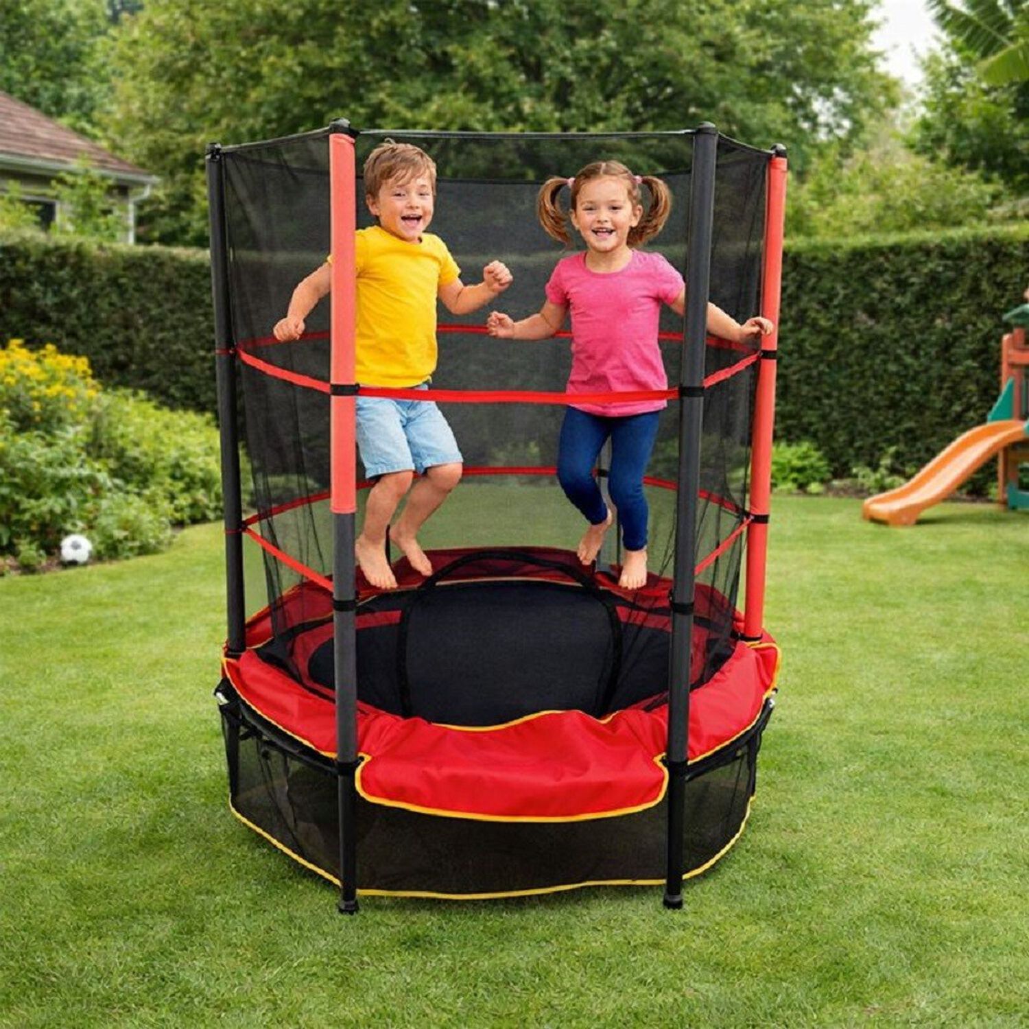 Cama El&aacute;stica Saltarina Trampol&iacute;n Para Ni&ntilde;os 1.4m Con Malla image number 4.0