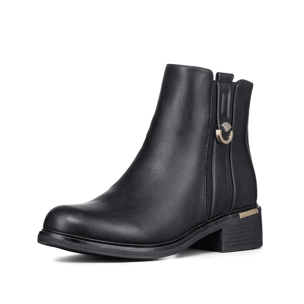 Botin Casual Mujer Eco Cuero Clasico Comodo Weide Hx509 image number 4.0