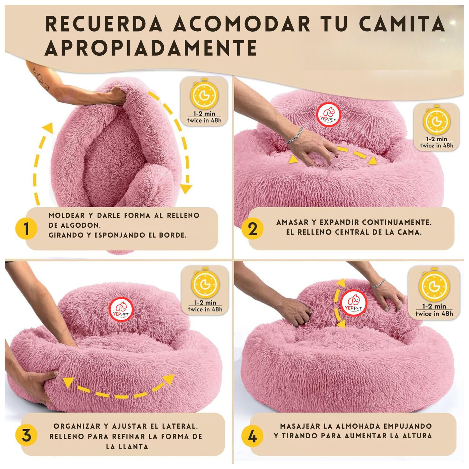 Cama Mascota Grande Yep Perro Xl Antiestr&eacute;s Y Ronquido image number 4.0