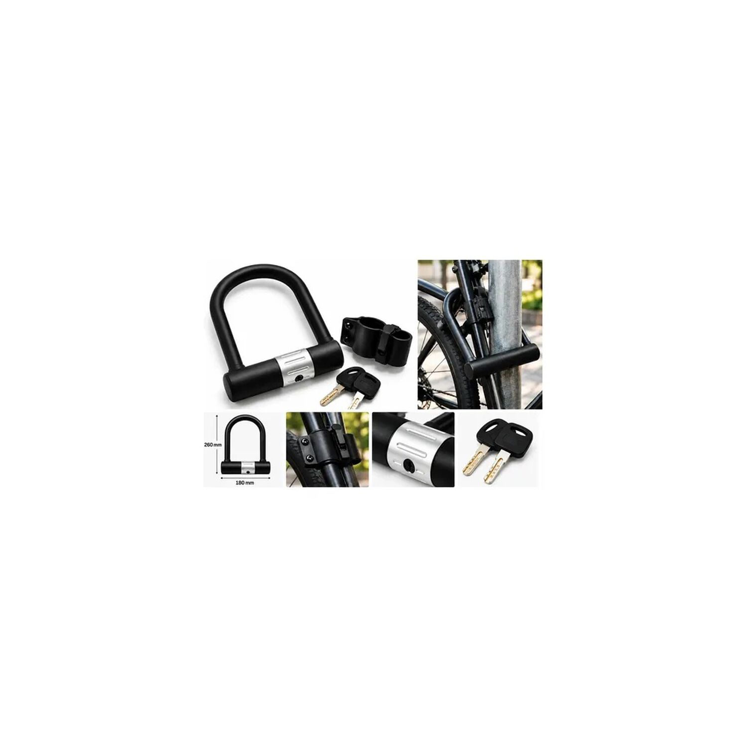 Kit Seguridad Bici Casco Mtb Azul + Candado U-lock Azul M/l image number 5.0
