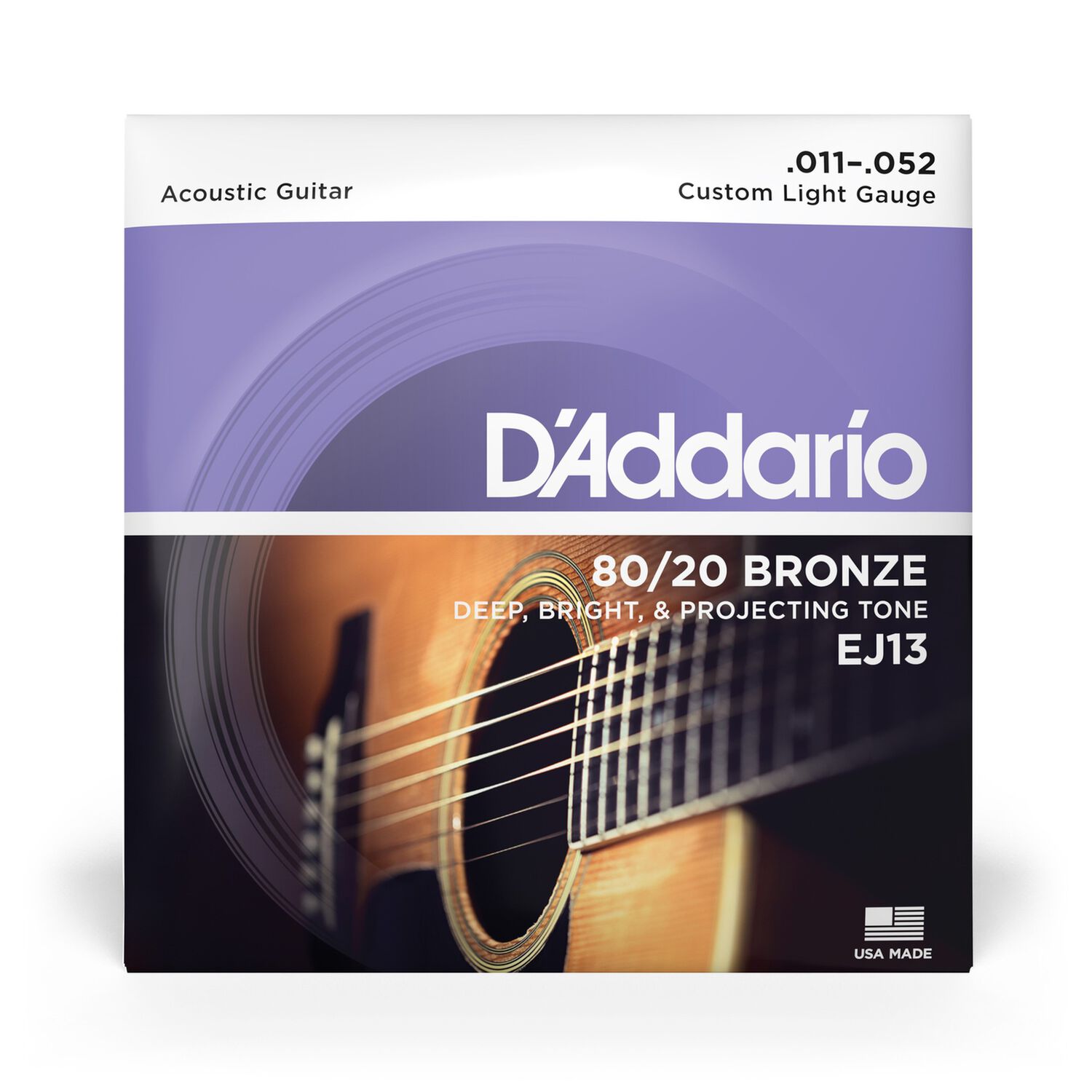 Set Cuerdas Guitarra Ac&uacute;stica 80/20 Blandas Ej13 Daddario image number 0.0