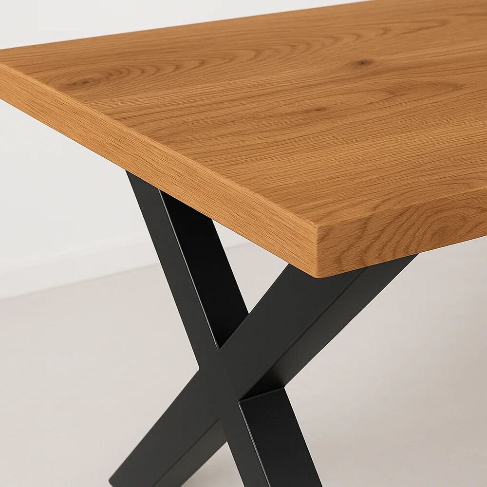 Mesa Industrial Color Madera Y Metal Cross 140x90 image number 12.0