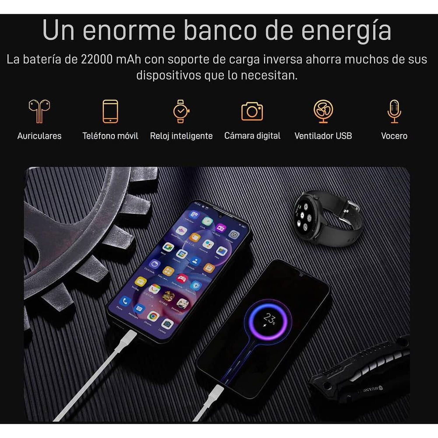 Doogee V Max Resistente A Golpes, Polvo, Humedad Y Agua / Bater&iacute;a 22.000mah, C&aacute;mara Visi&oacute;n Nocturna / Graba Videos En 4k image number 5.0