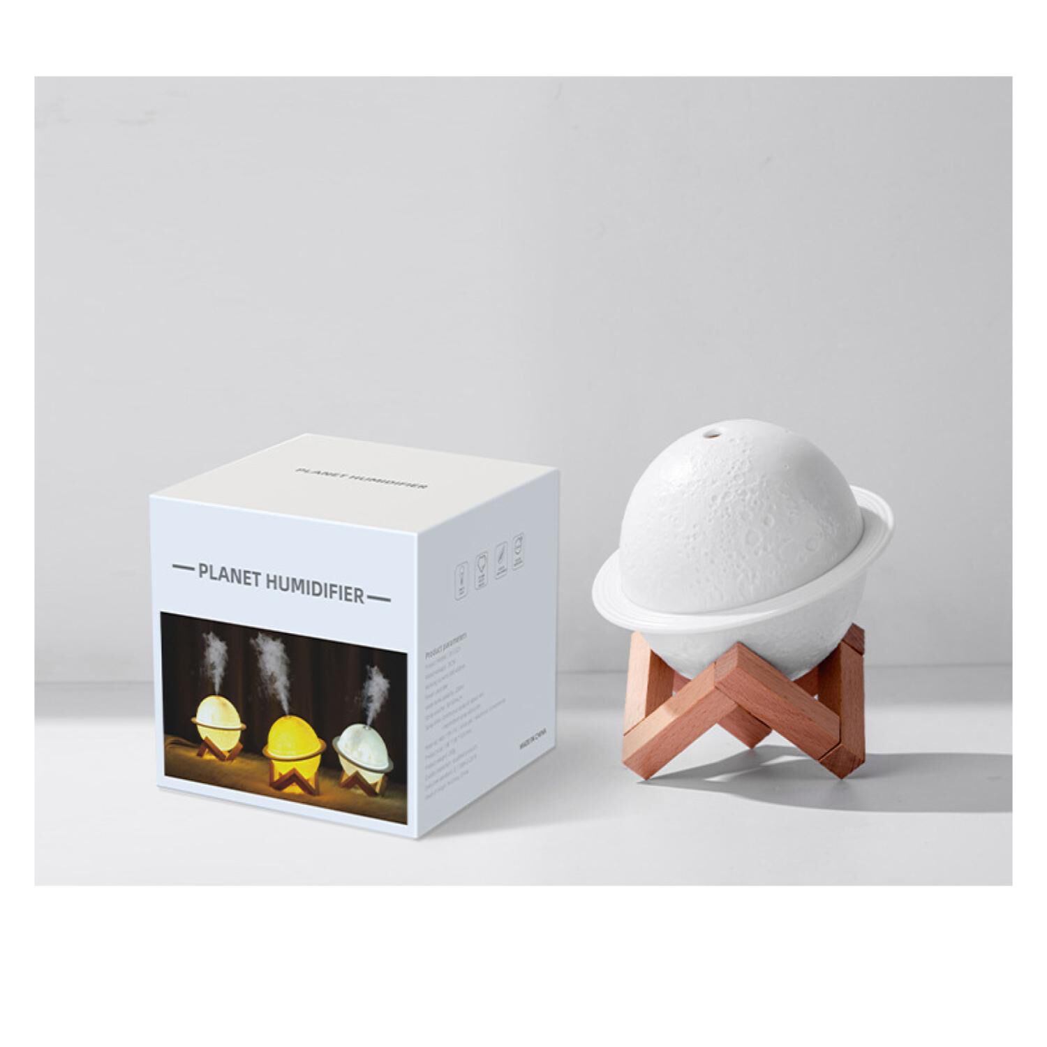 Humidificador Difusor De Aire Lampara Luna 3d 300ml image number 2.0