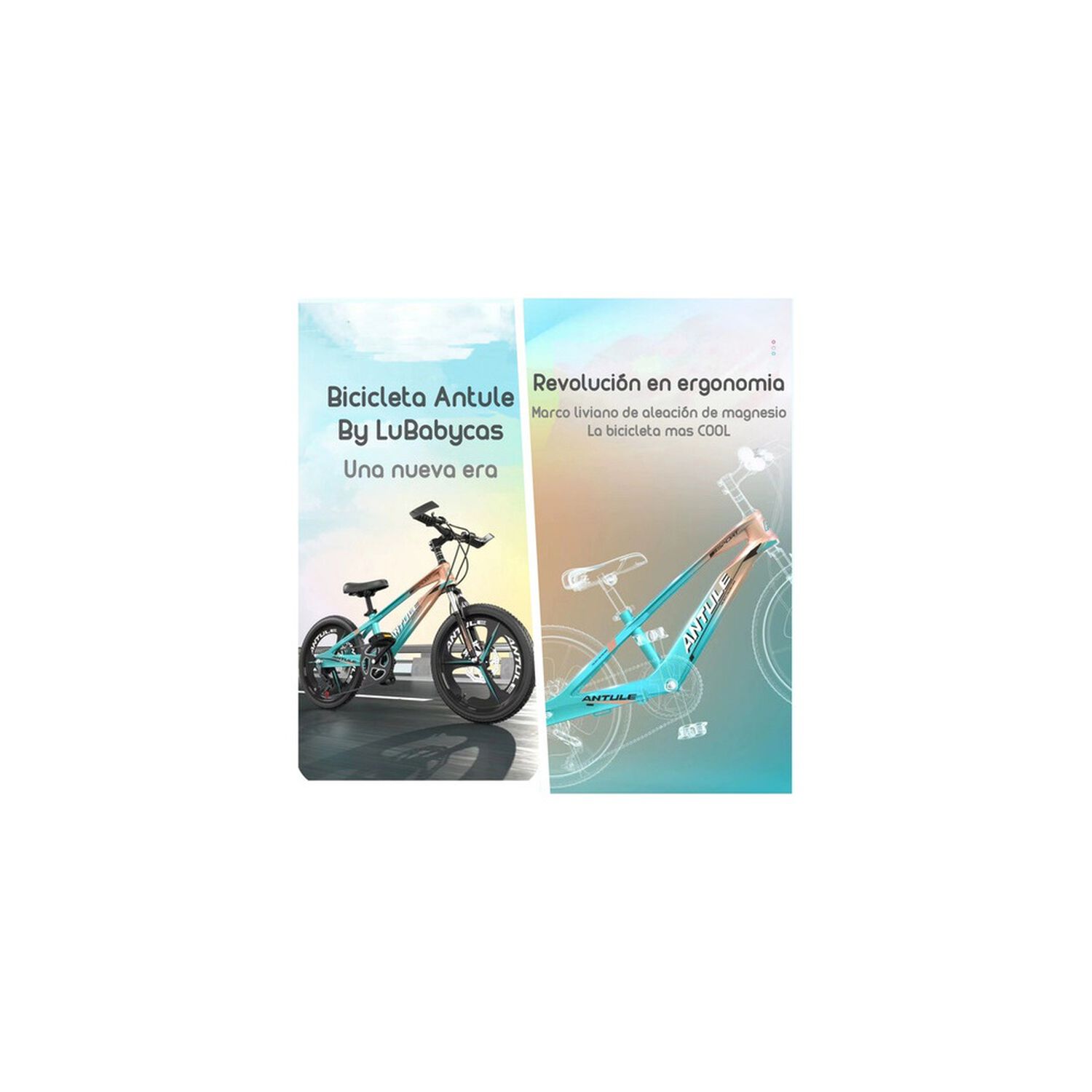 Bicicleta Infantil Aro 18 5-9 A&ntilde;os Antule Rosada Lubabycas image number 1.0