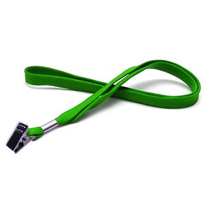Pack 100 Cintas Porta Credencial Verde Apretador Metal - Ps