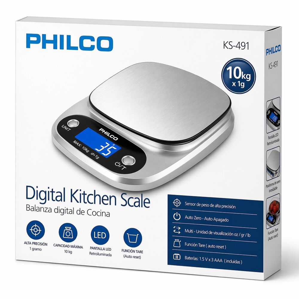 Pesa Balanza Digital Alta Precisi&oacute;n Con Pantalla Led 10k Max image number 6.0