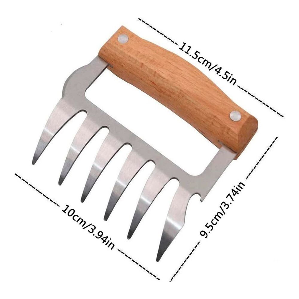 Set 2 Garras De Oso Acero Inoxidable Para Asados Bbq image number 3.0