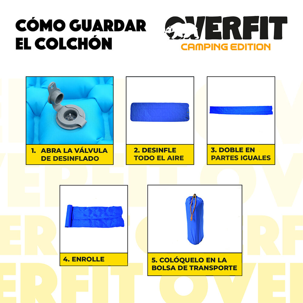 Colchoneta Inflable Individual Camping Overfit Light 5cm image number 4.0