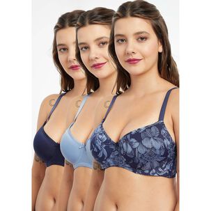 Pack 3x Pantaletas Algod&oacute;n P314.0024-azu5 Kayser