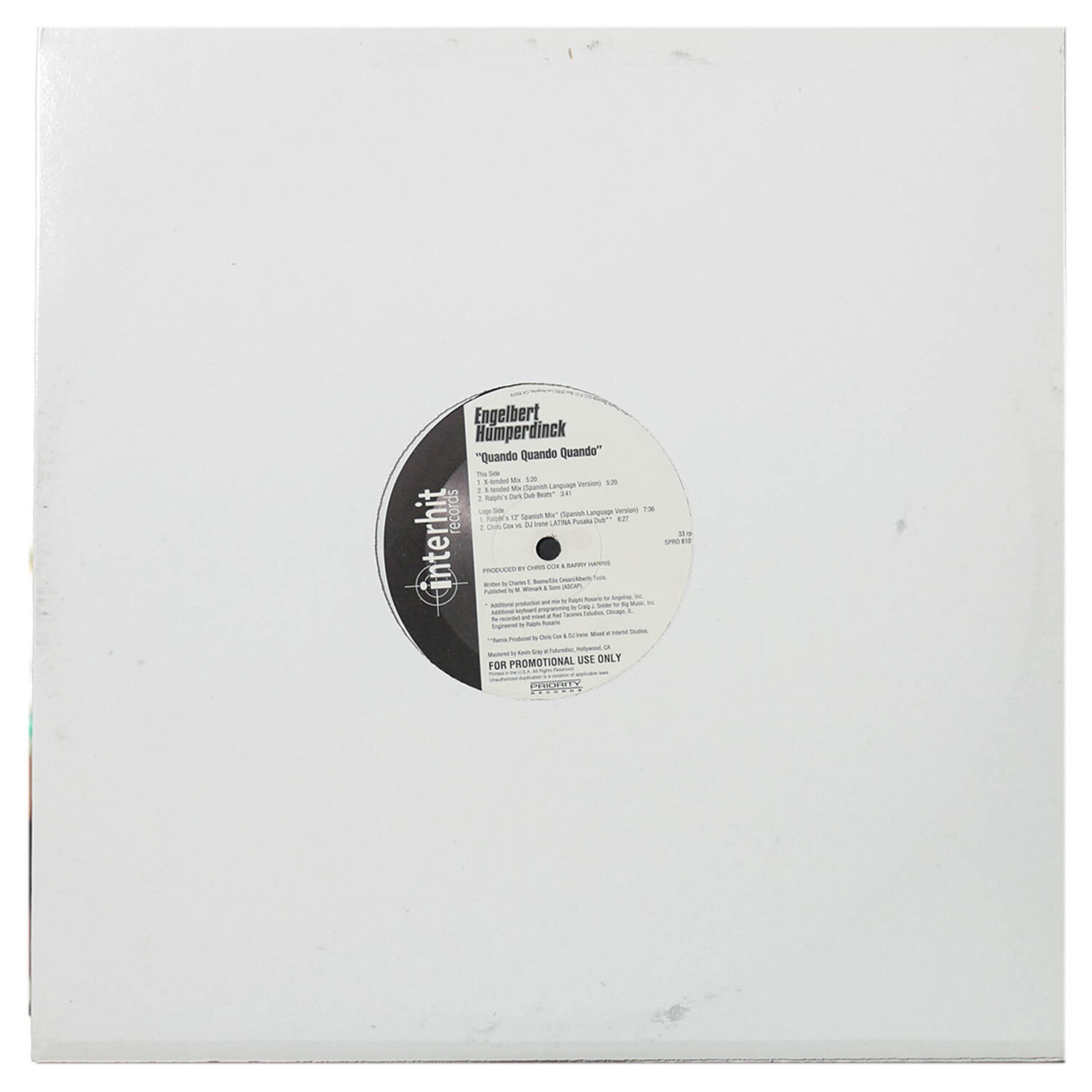 Engelbert Humperdinck - Quando Quando Quando | 12" Maxi Single Usado image number 0.0