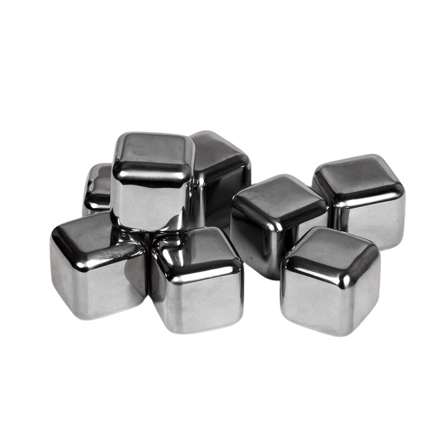 Pack 8 Cubos Enfriadores Bebidas Reutilizables Acero Cocina image number 1.0