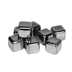 Pack 8 Cubos Enfriadores Bebidas Reutilizables Acero Cocina