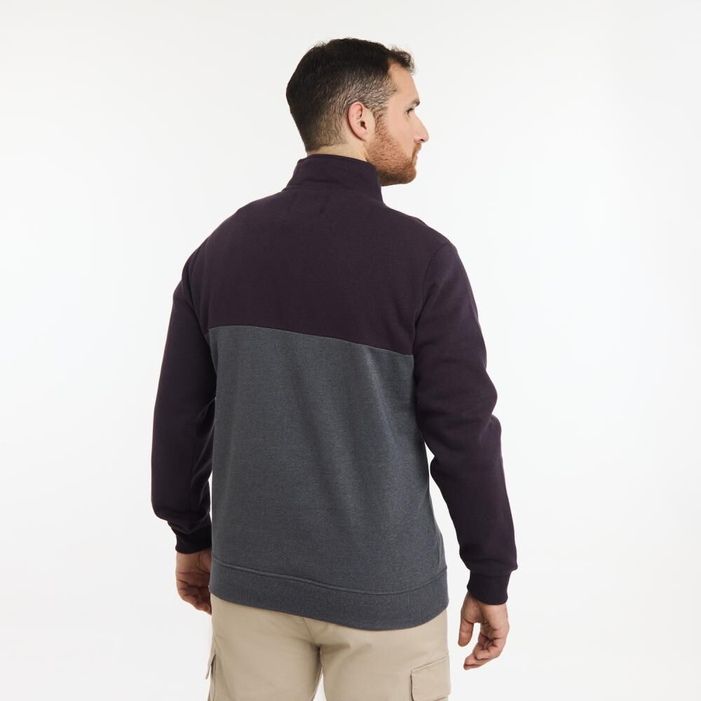 Polerón Bloque Color Regular Cuello Alto Hombre Herald image number 3.0