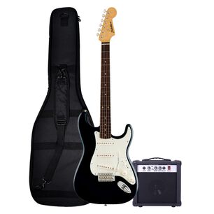 Combo Guitarra El&eacute;ctrica Negra + Amplificador Fiddler