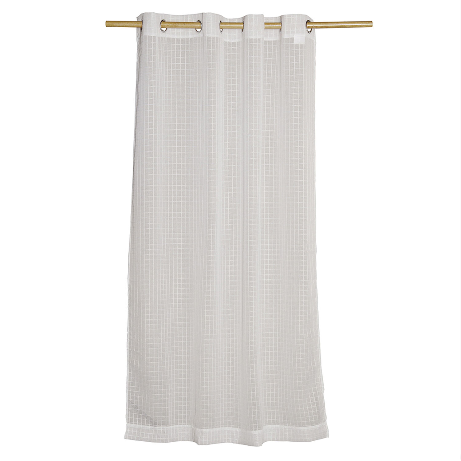 Set 2 Velos Gasa Cuadros Blanco 140x225 image number 1.0