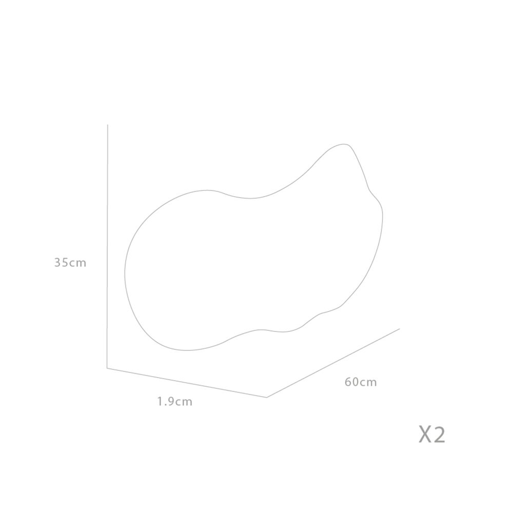 Set X2 Espejos 35x60x1,9 Cm Forma Irregular image number 9.0