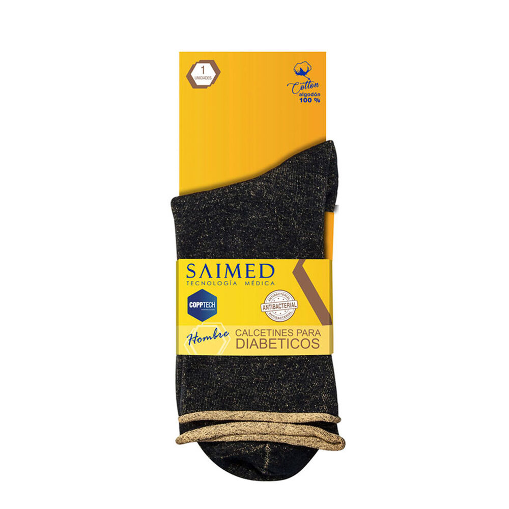 Calcetín Algodón Cobre Largo Hombre Apto Para Diabeticos image number 5.0