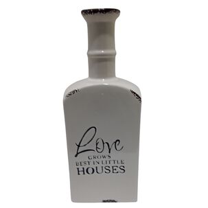 Botella Decorativa De Ceramica Love