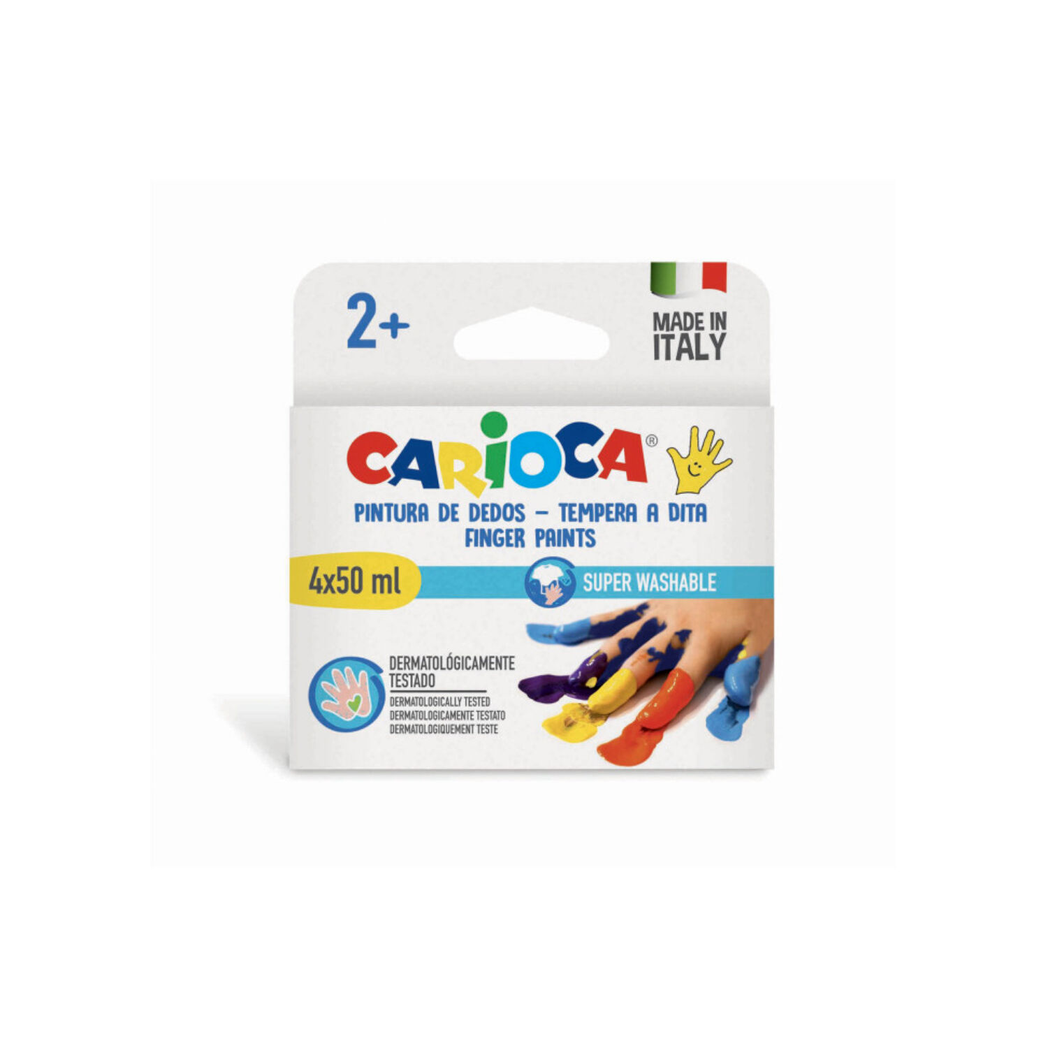 Temperas Para Pintar Con Dedos 4 Colores Carioca - Ps image number 0.0
