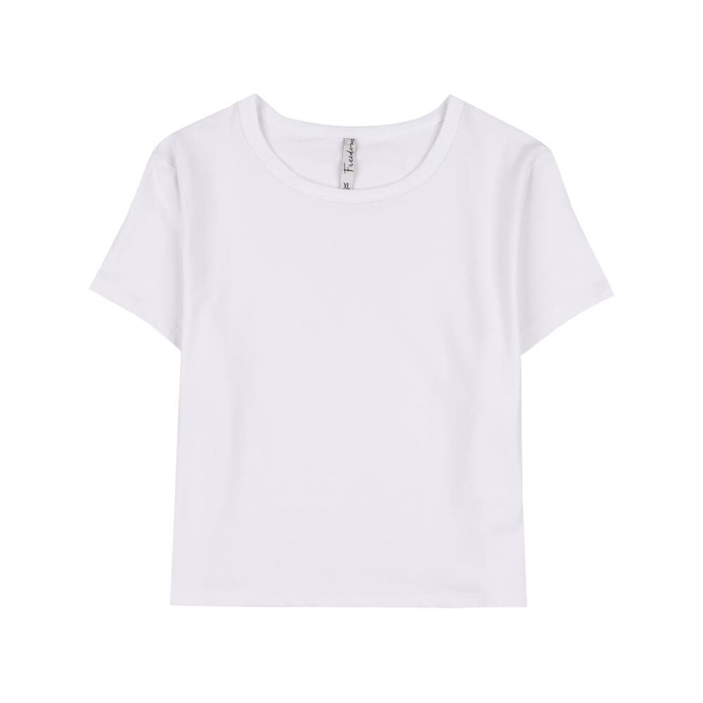 Polera Crop Manga Corta Cuello Redondo Mujer Freedom image number 0.0