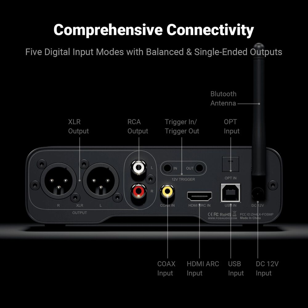 Preamplificador Bluetooth Dac Balanceado - Fosi Audio Zd3 image number 2.0