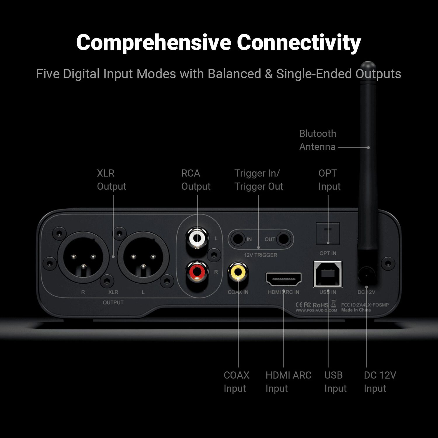 Preamplificador Bluetooth Dac Balanceado - Fosi Audio Zd3 image number 2.0