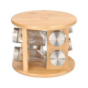 Especiero Giratorio Bamb&uacute; Organizador Cocina 8 Frascos