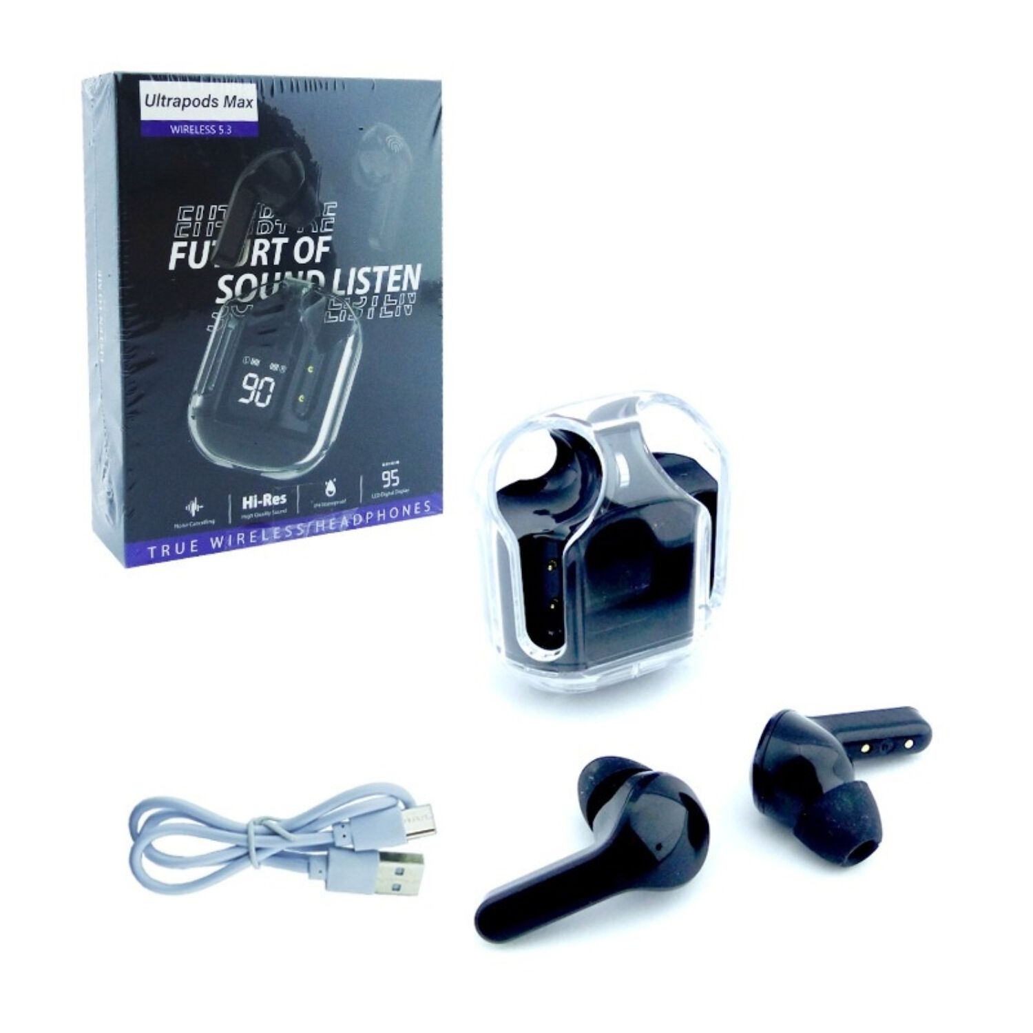 Audifono True Wireless Bluetooth Max Con Pantalla Led Y Cargador Magnetico image number 2.0