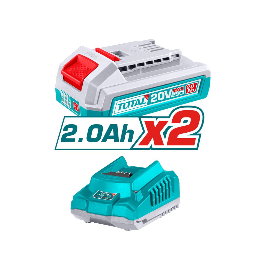 Llave Impacto Brushless 1/2" 400 Nm Con 2 Baterías 2ah, 20v Y Cargador Total image number 3.0