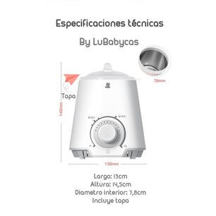 Calentador De Mamaderas 3 En 1 Blanco Bear Lubabycas