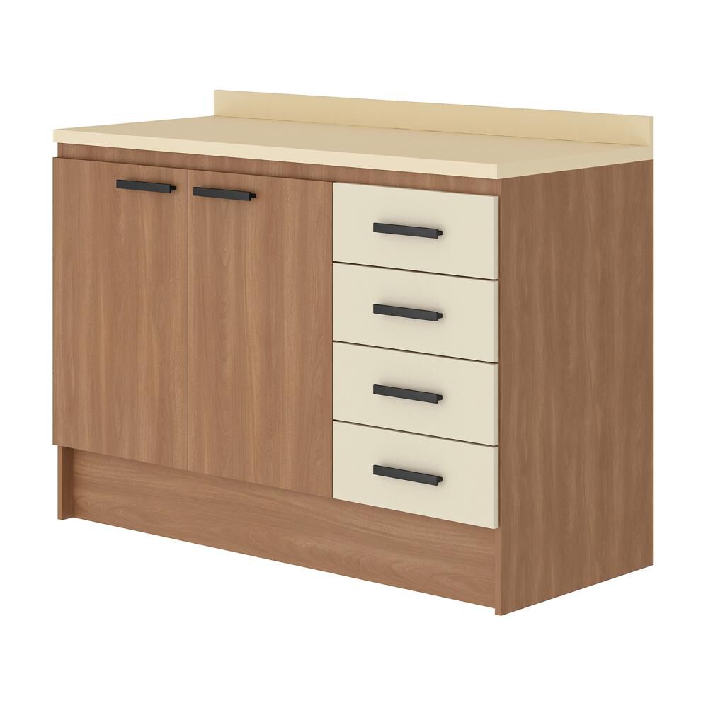 Mueble De Cocina Base Vekkahome Mia 120 Cm Beige image number 3.0