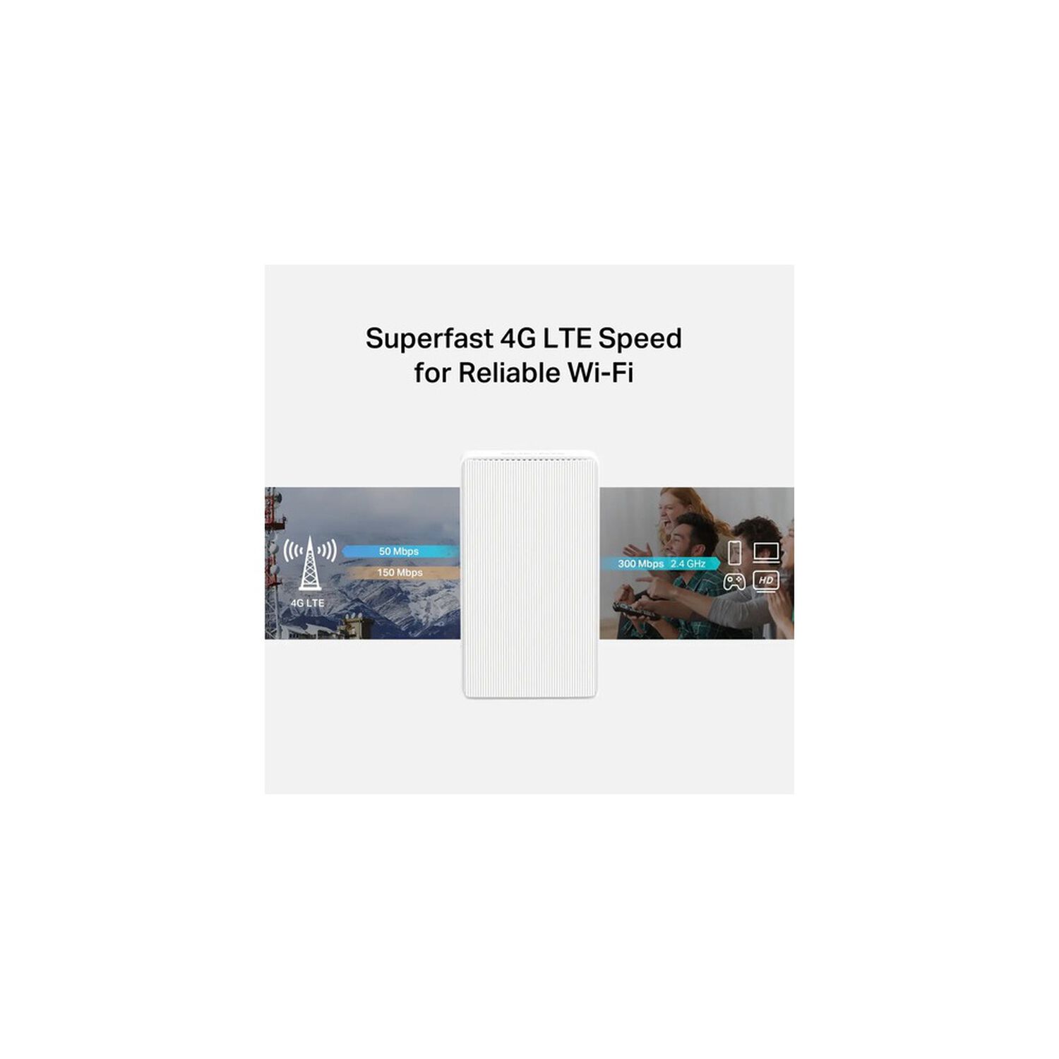 Modem Sim 4g Lte Y Router Wifi 300mbps / Mercusys Mb110-4g Color Blanco image number 3.0
