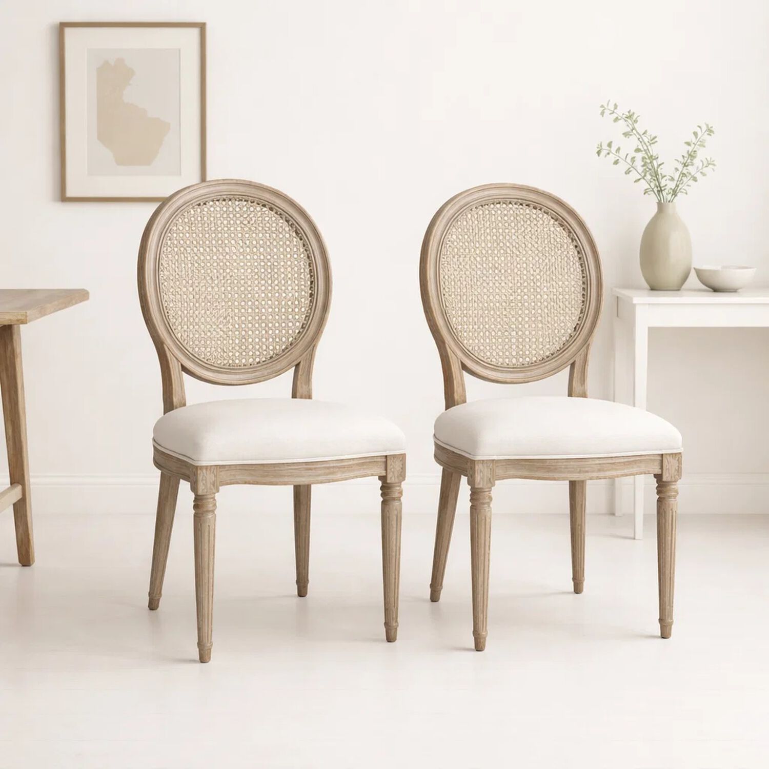 Pack De 2 Sillas De Comedor Madera Acolchada Luis Xv image number 1.0