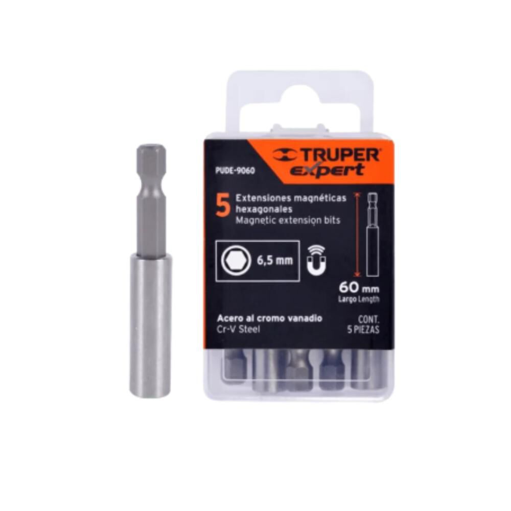 Adaptador Extencion Hexagonal Magnetico 1/4 Truper image number 1.0