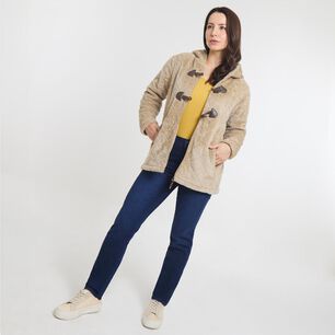 Chaqueta Montgomery Sherpa Cuello Alto Con Capucha Mujer Geeps
