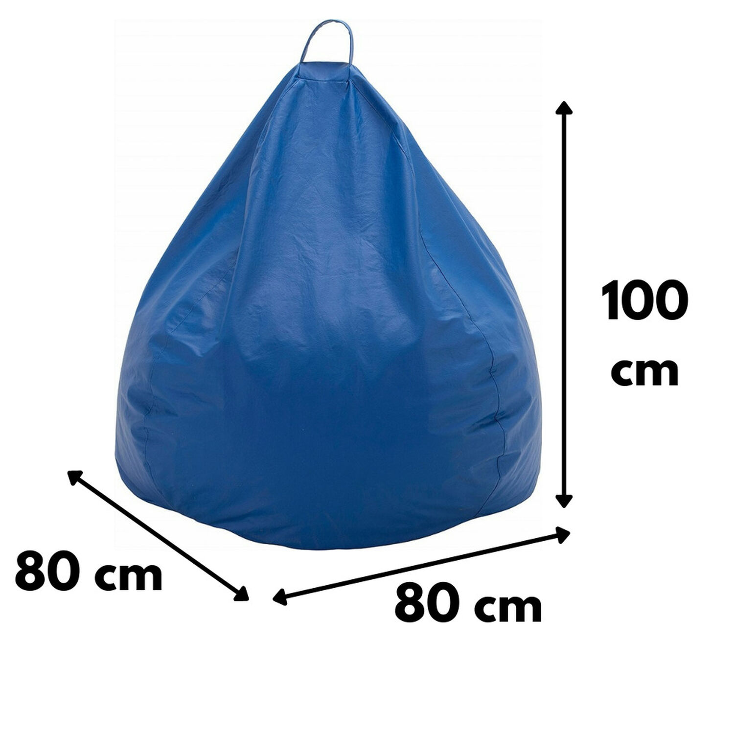 Pouf Pera Azul Eco Cuero 100x80x80 Cm M&aacute;xima Design image number 1.0