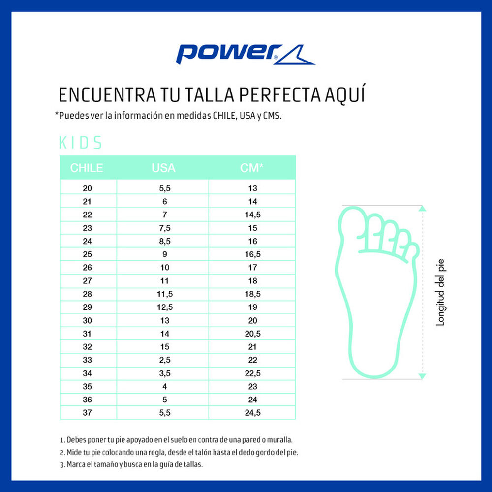Zapatilla Niño Power Wave Accent Negro 34 - 38 image number 9.0